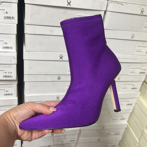 Good American Purple Neoprene Booties NWT - Picture 3 of 7
